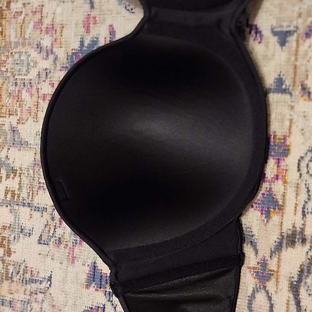 Maidenform Black Full Coverage Wired Strapless Br… - image 7